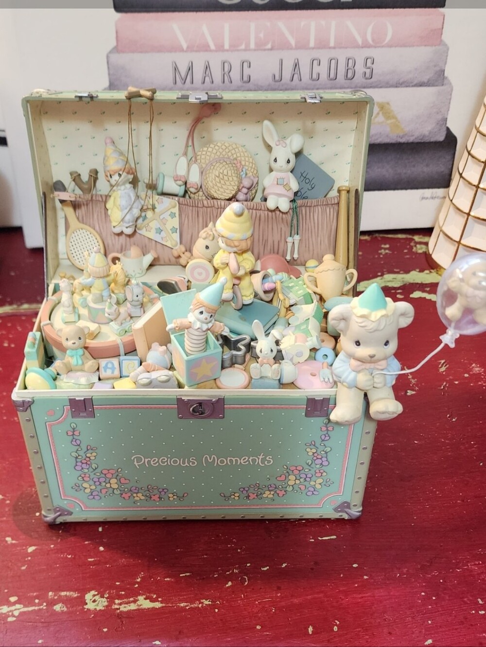 Precious Moments Pastel Toy Chest Set - Mint, Cream, Pink, Blue